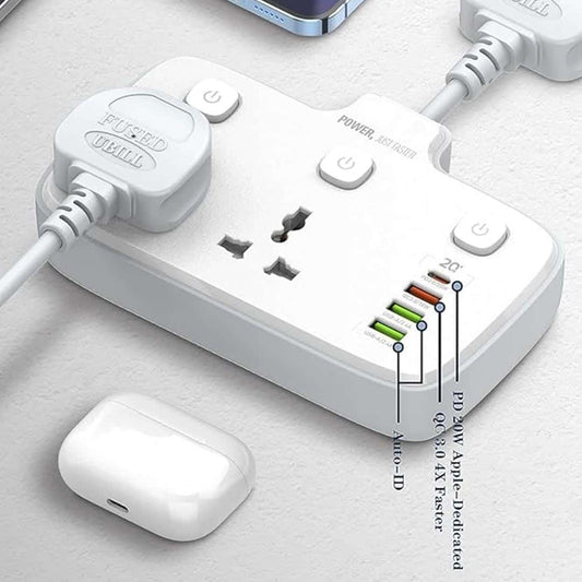 LDNIO SC2413 Universal Power Strip Surge Protector with 4 USB Ports