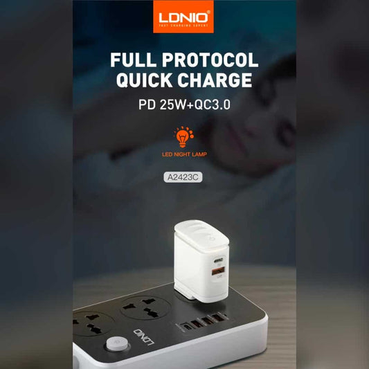 LDNIO Quick Charge Adapter with NIGHT LAMP