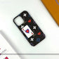 Playing Card Pattern Luxury Leather Case