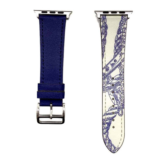 Double Tone Designer Leather Apple Watch Band