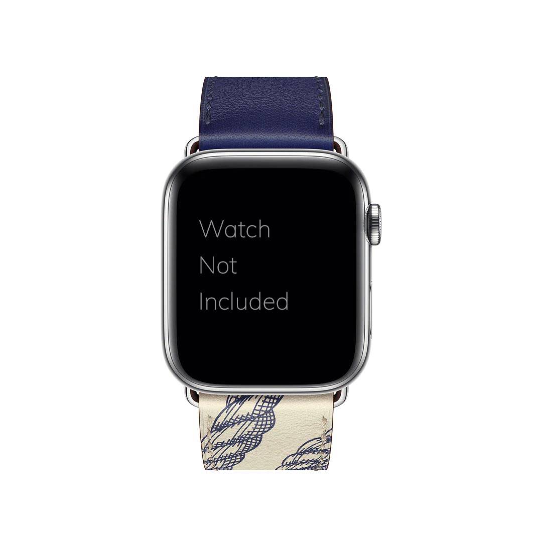 Double Tone Designer Leather Apple Watch Band