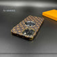 Logo Cut Luxury Designer Leather Case