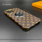 Logo Cut Luxury Designer Leather Case