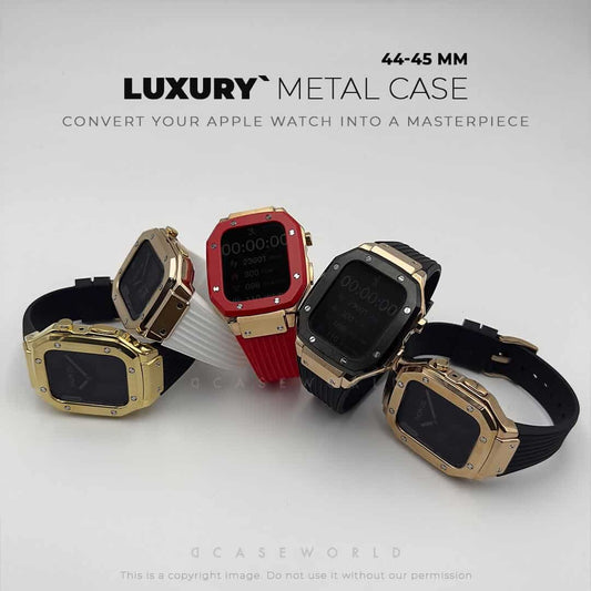 Luxury Stainless Steel Case with Silicon Strap (44-45MM)