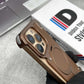 EvoEdge – Rimless Premium Leather & Aluminum Case with Magnetic Stand