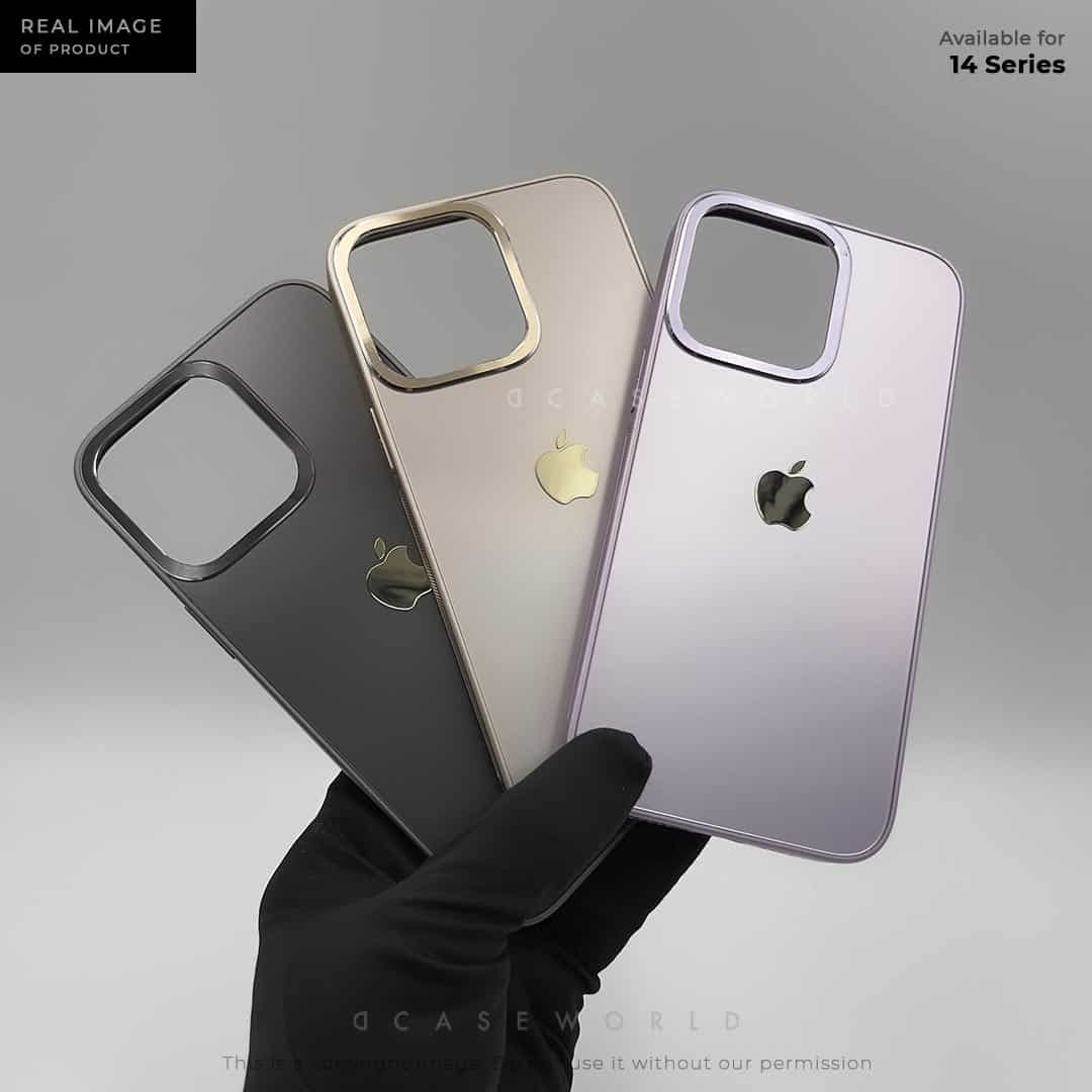 Metallic Matte Case with Golden Logo