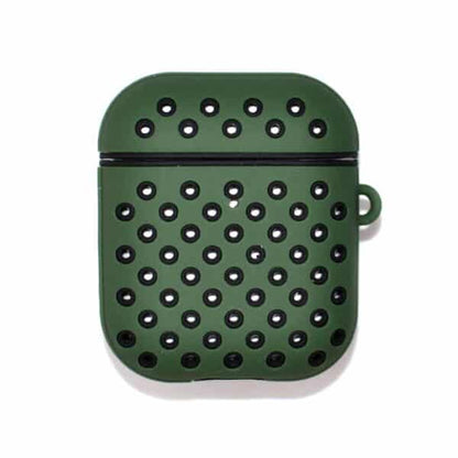 Sporty Dotted Silicone AirPods Case - FRRI Red