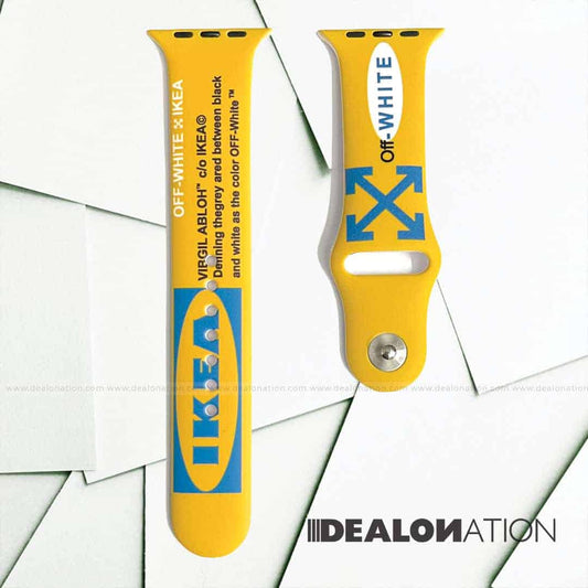 Designer Yellow Silicone Watch Band 42-44MM