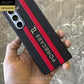 PRS Premium Leather Red & Black Stripes Case