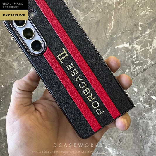 PRS Premium Leather Red & Black Stripes Case