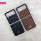 PD Woven Leather Pattern Premium Case Galaxy Flip 3