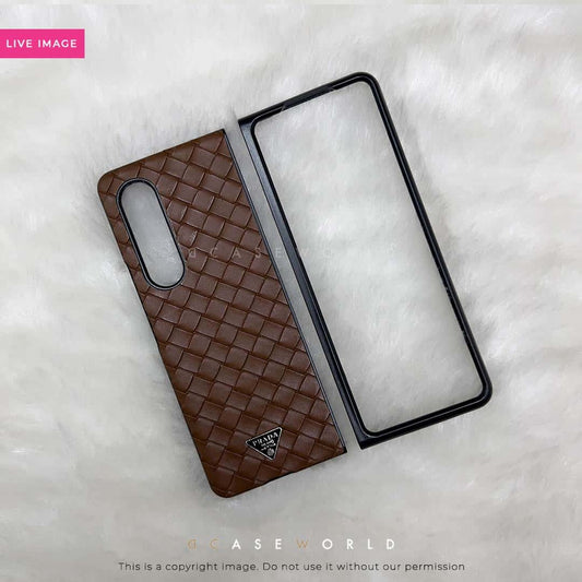 PD Woven Leather Pattern Premium Case Galaxy Fold 3