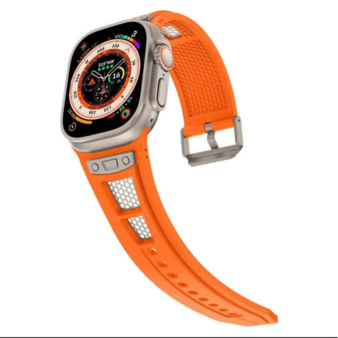 Premium AP Style with Titanium Mesh Silicone Strap (42/44/45/49mm)