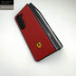 RED FR Vertical Strips Leather Case - Z Fold 5
