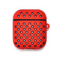 Sporty Dotted Silicone AirPods Case - FRRI Red