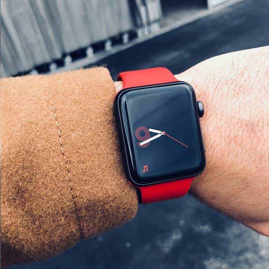 Red Silicone Sports Apple Watch Band