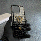 RoyalTiger Diamond Studded Croco Patent Case