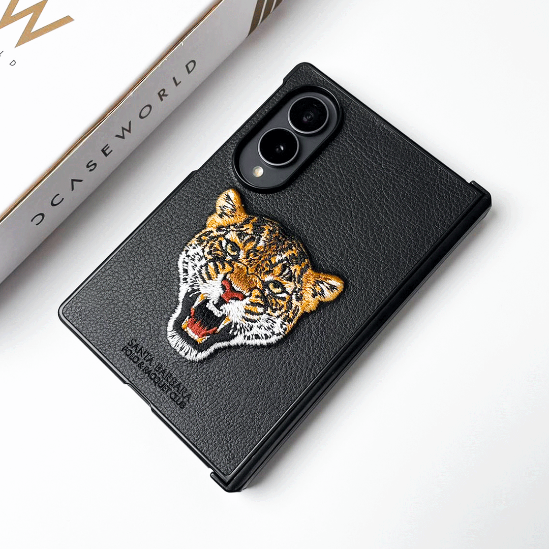 Santa Barbara – Roaring Tiger Embroidered Leather Case