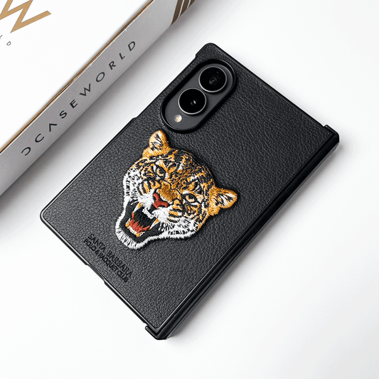 Santa Barbara – Roaring Tiger Embroidered Leather Case