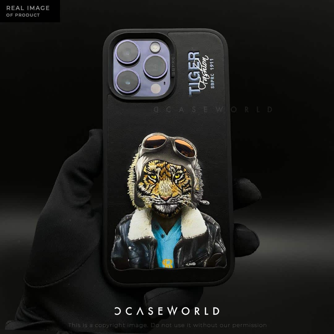Santa Barbara 3D Tiger Embroidery Case