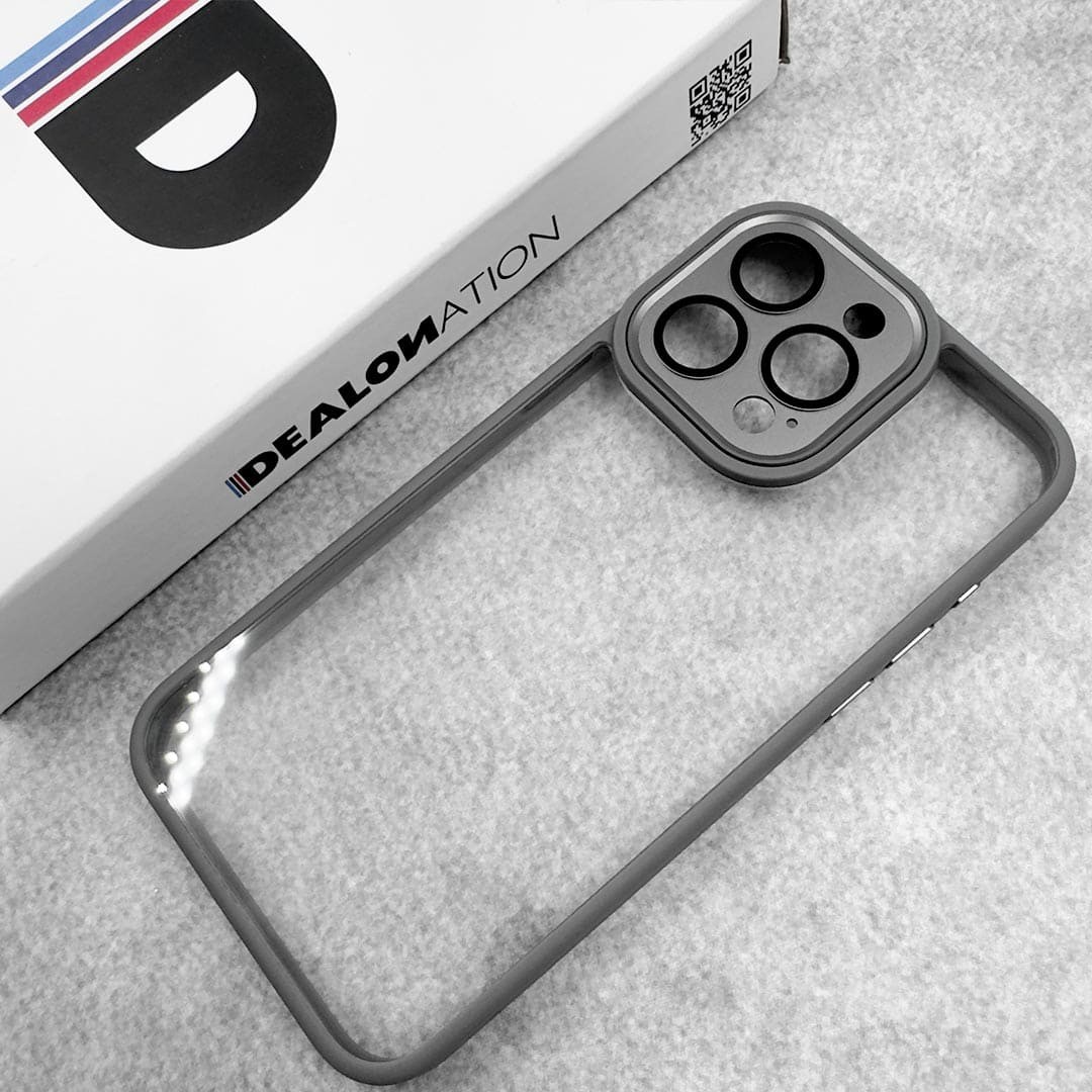 Crystal Clear Case with Metal Camera Protection and Action Button