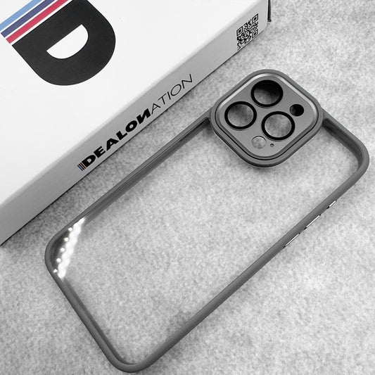 Crystal Clear Case with Metal Camera Protection and Action Button