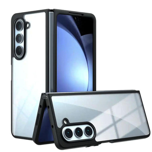 Samsung Galaxy Z Fold 6 Clear TPU + Transparent PC Phone Case(Black)