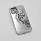 Silver/Gold Carbon Fiber Case with Engraved Sides
