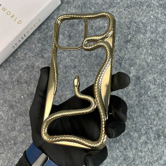 Luxury Golden Snake Hollow TPU Case