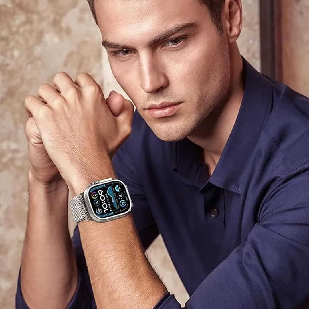 Luxury Titanium Milanese Loop for Apple Watch 42/44/45/49MM