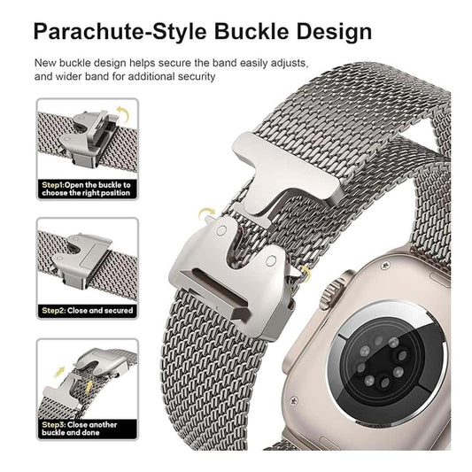Luxury Titanium Milanese Loop for Apple Watch 42/44/45/49MM