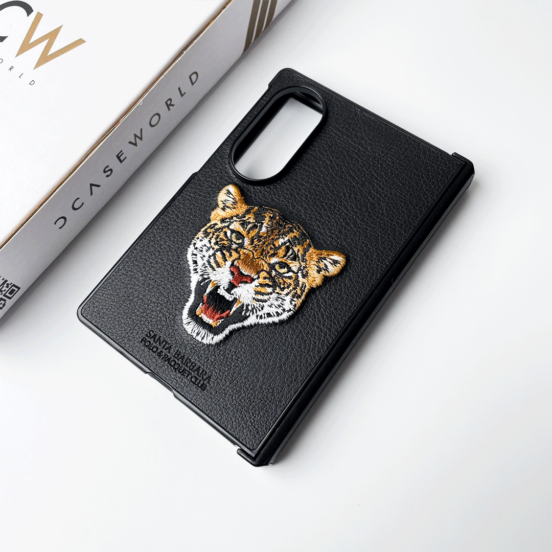Santa Barbara – Roaring Tiger Embroidered Leather Case