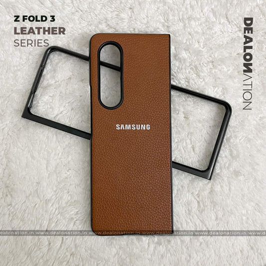 Leather Series Samsung Z Fold 3 - Tan