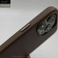 Taupe Brown Leather Case with Action Button
