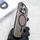 Corrugated Pattern Smokey Magnetic Wireless Charge Matte Case