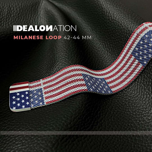 US Flag Pattern Milanese Loop 42-44 MM