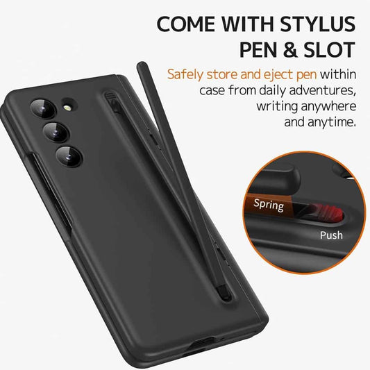 Ultra Smooth Matte Finish Z Fold 6 Case + Pen and Front Glass