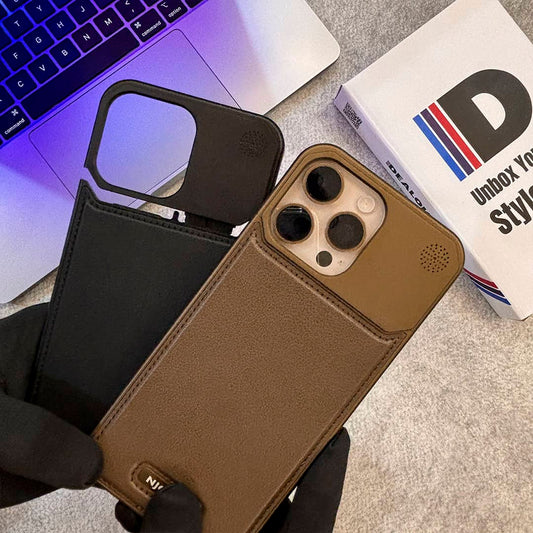 Magsafe Vegan Leather Case With Titanium Frame
