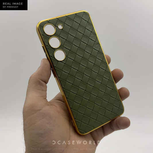 Weaving Leather with Gold Electroplating Case