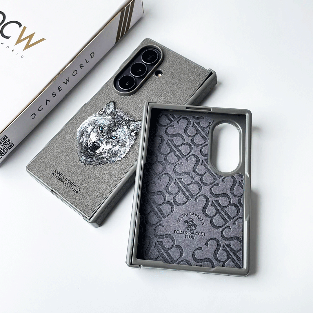 Santa Barbara – Alpha Grey Wolf Embroidered Case