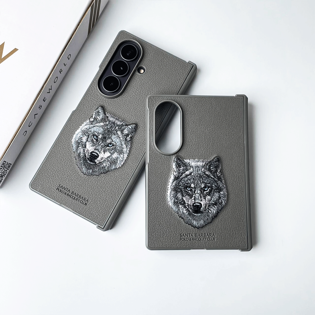 Santa Barbara – Alpha Grey Wolf Embroidered Case