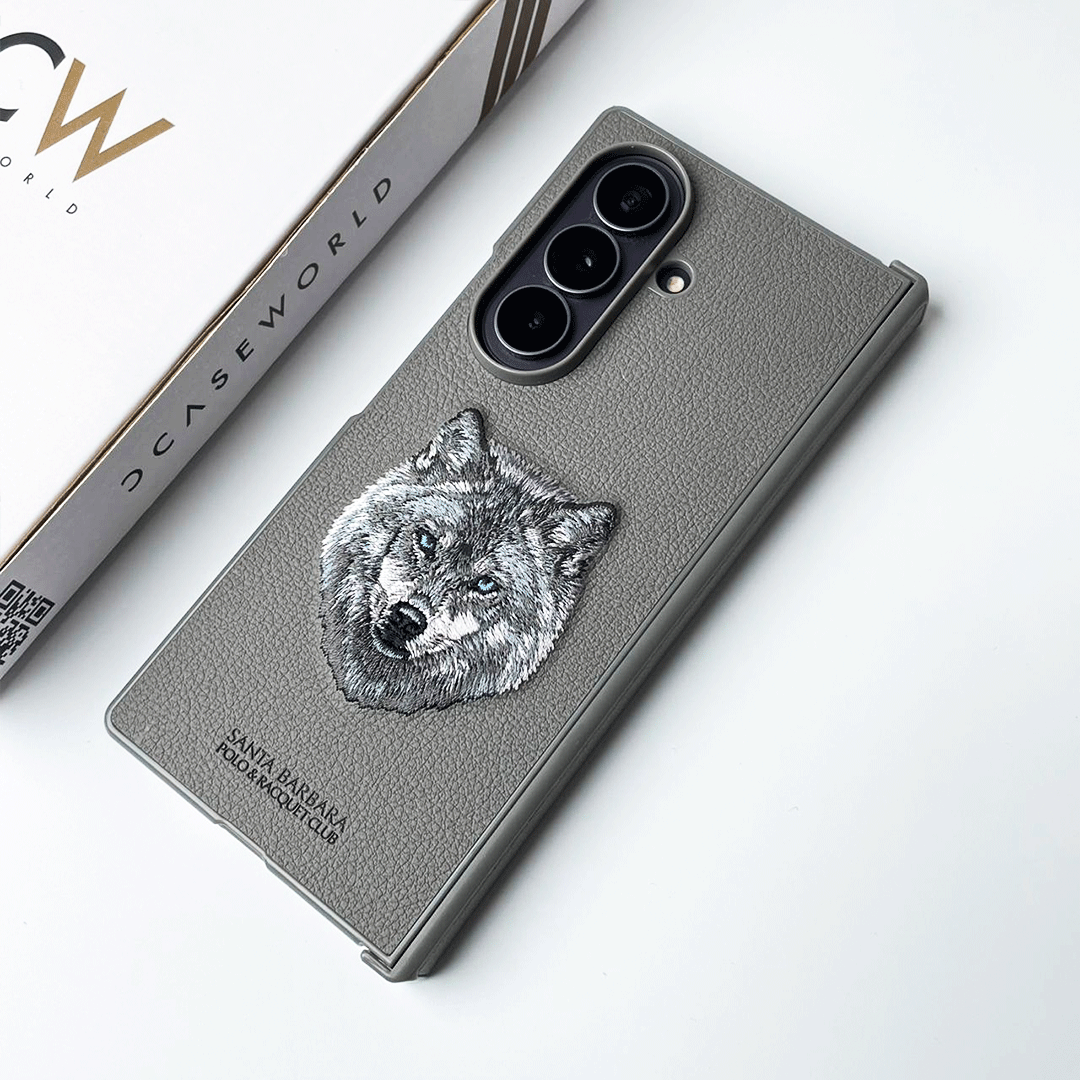 Santa Barbara – Alpha Grey Wolf Embroidered Case