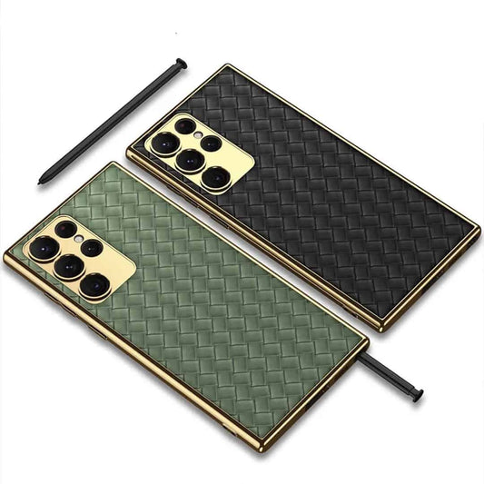 Weaving Leather with Gold Electroplating Case