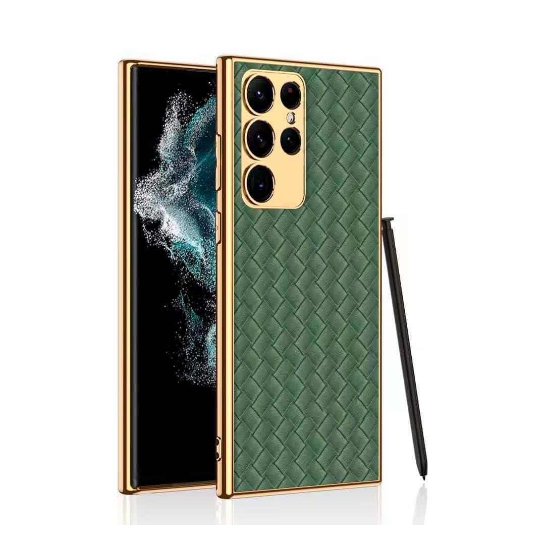 Weaving Leather with Gold Electroplating Case