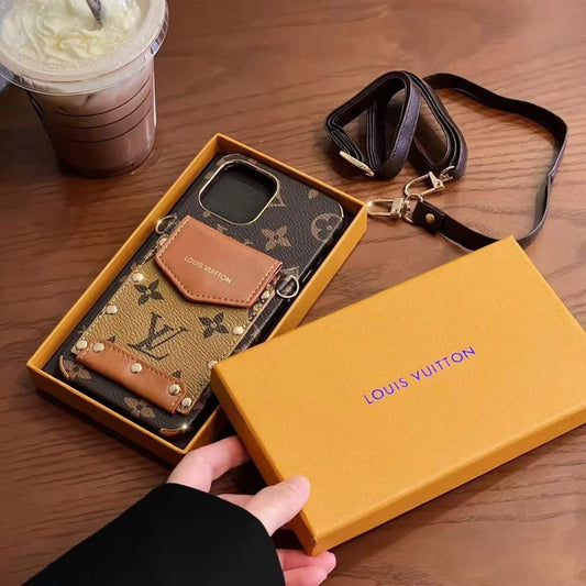 Luxury Designer Case with Pockets and Strap