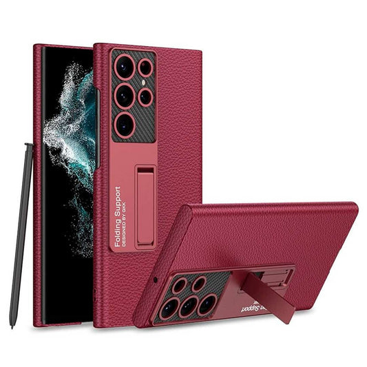 Folding Stand Leather Finish Case