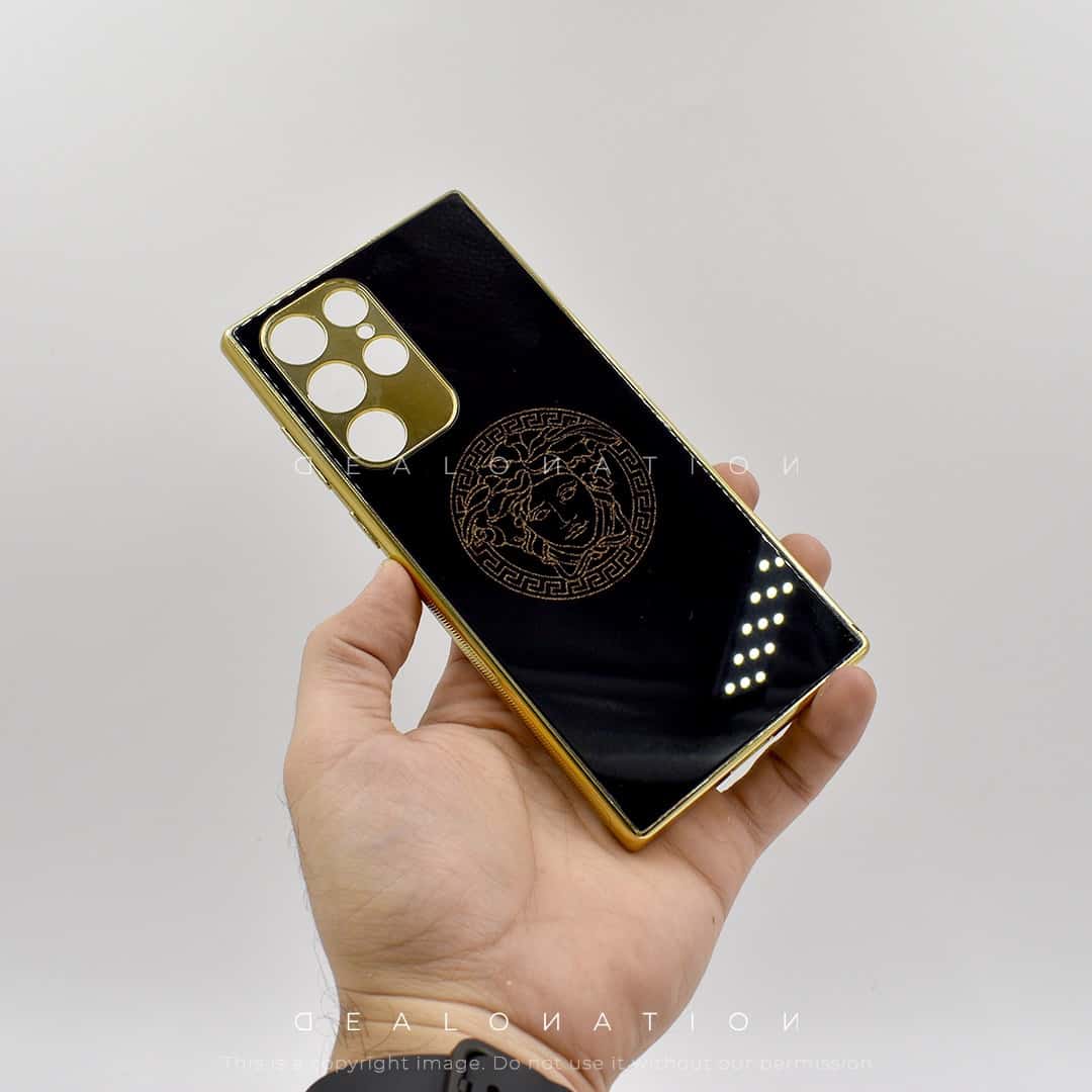 Glossy Back with Golden Sides Case for S22 Series