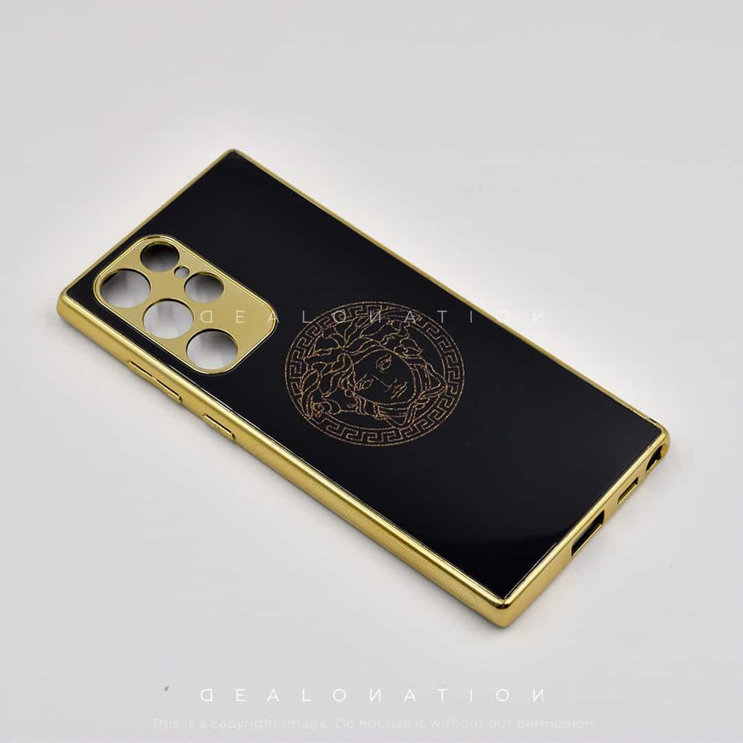 Glossy Back with Golden Sides Case for S22 Series