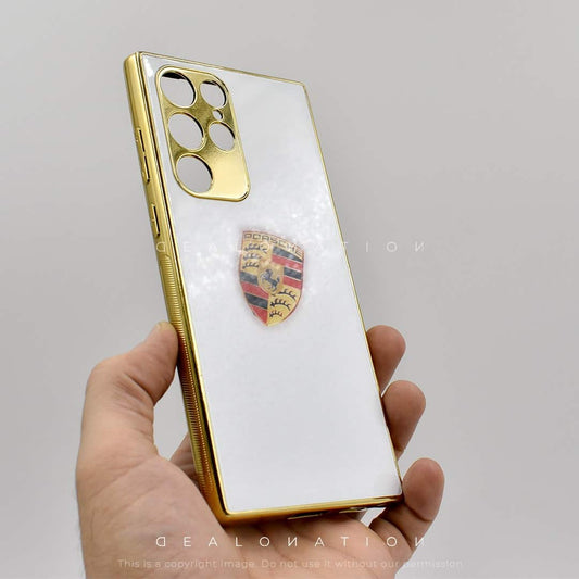 Glossy Back with Golden Sides Case for S22 Series
