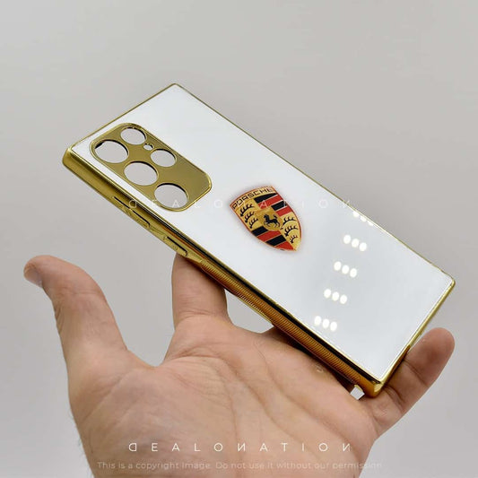 Glossy Back with Golden Sides Case for S22 Series